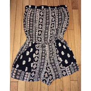NWT Cute ANGIE Bohemian Funky Aztec Print Womens Juniors Romper 100% Rayon M